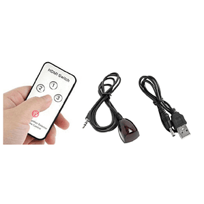 Switch 4K Hdmi 3 En 1 Con Control Remoto - PS
