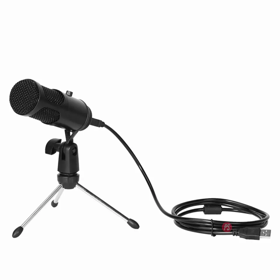 Micrófono Condensador Usb Con Pedestal Profesional - Ps 1