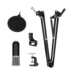 Kit Micrófono + Condensador + Atril Para Grabación - Ps