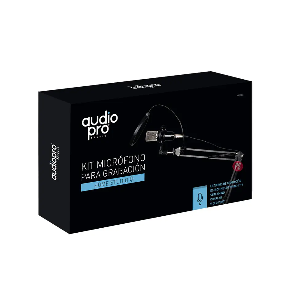 Kit Micrófono + Condensador + Atril Para Grabación - Ps 3