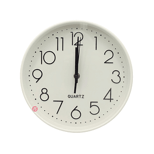 Reloj De Pared Blanco 25cm Números Negros Moderno - PS