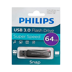 Pendrive Philips Snap 64GB USB 3.0 y Tipo C FM64DC125B - PS