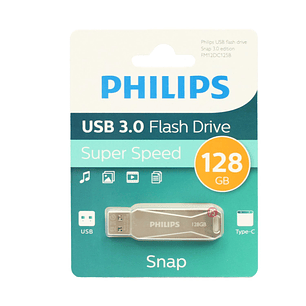 Pendrive Philips Snap 128GB USB 3.0 y Tipo C FM12DC125B - PS