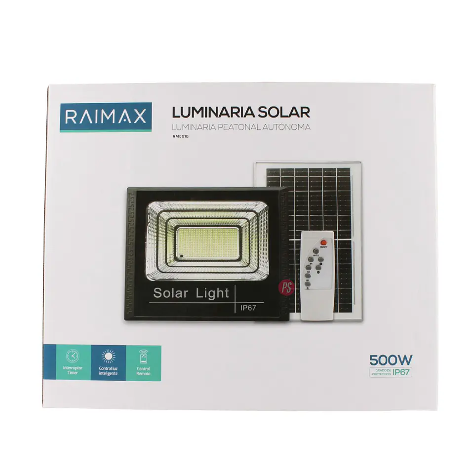 Reflector Solar Raimax 500W LED IP67 Sensor y Control - PS 5