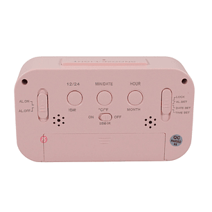 Reloj Digital LCD Rosado Con Alarma Y Termómetro - PS