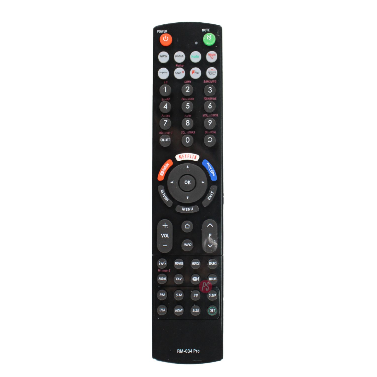 Control Remoto Universal Smart TV Apps Streaming Oem - PS