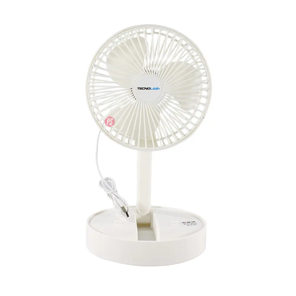 Mini Ventilador USB Blanco Con Pedestal Y Soporte - PS 1
