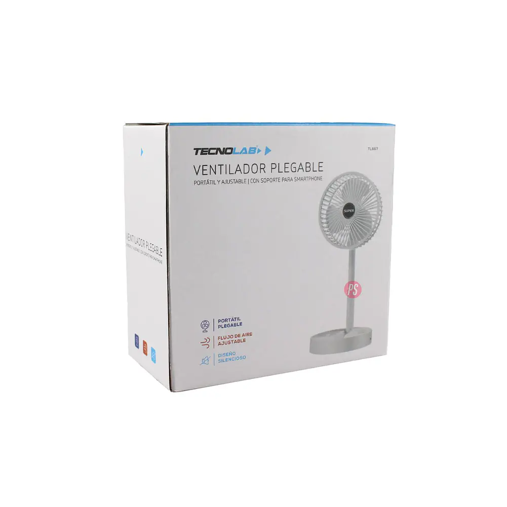 Mini Ventilador USB Blanco Con Pedestal Y Soporte - PS 3