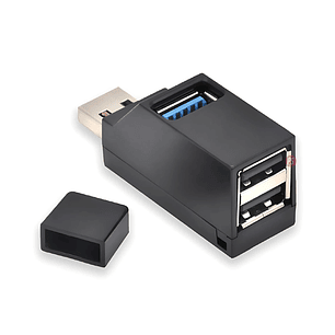 Adaptador Hub USB 3.0 3 en 1 Portátil Plug & Play - PS