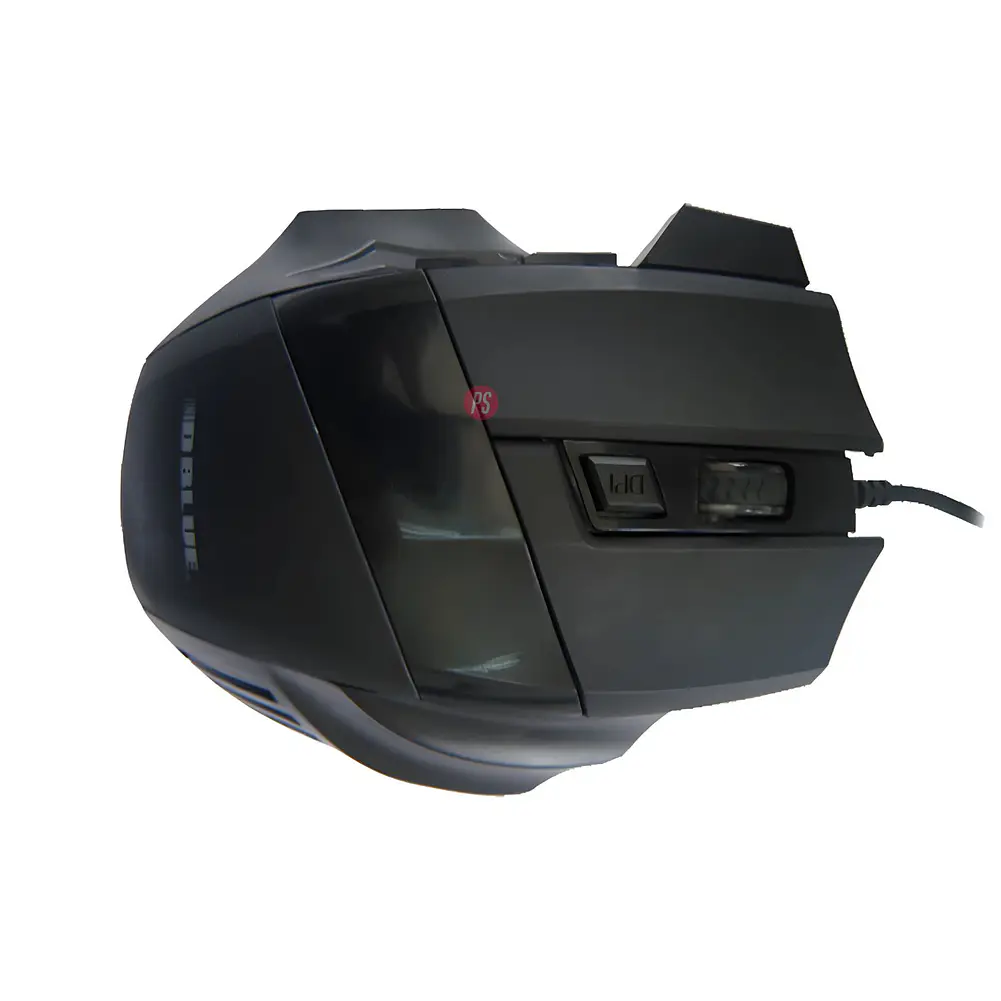 Gaming Mouse 1600 DPI USB con LED Azul Ergonómico - PS 2