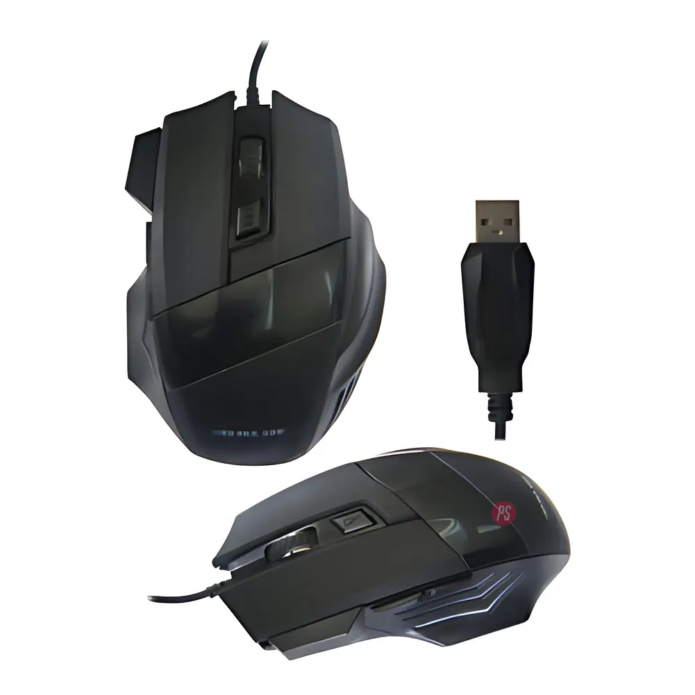 Gaming Mouse 1600 DPI USB con LED Azul Ergonómico - PS 3