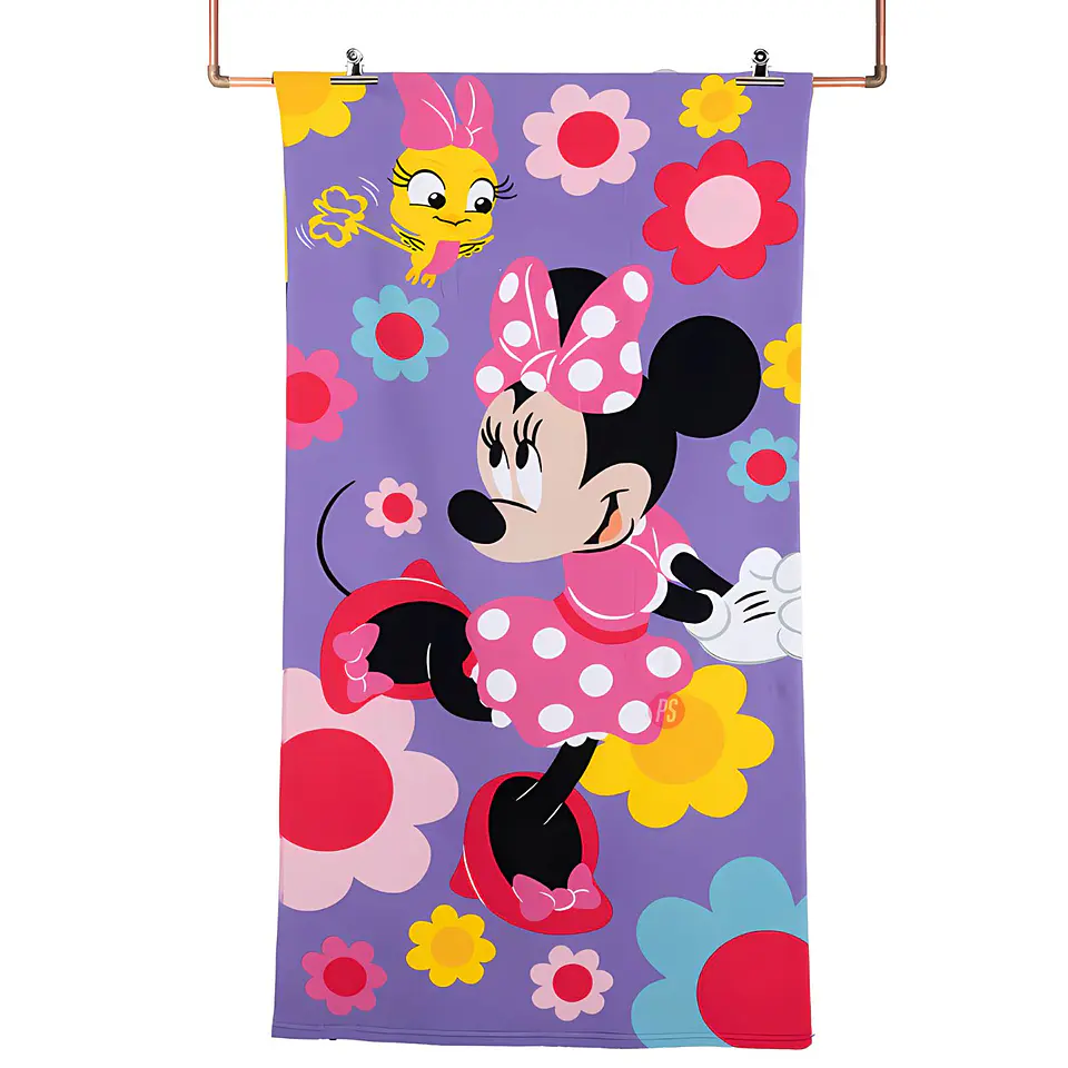Toalla de Playa Minnie Flower 70x140cm con Bolso - PS 1