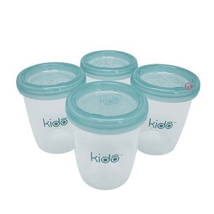 Set 4 Vasos PP Kido 180ml Reutilizables Porta Snack - PS