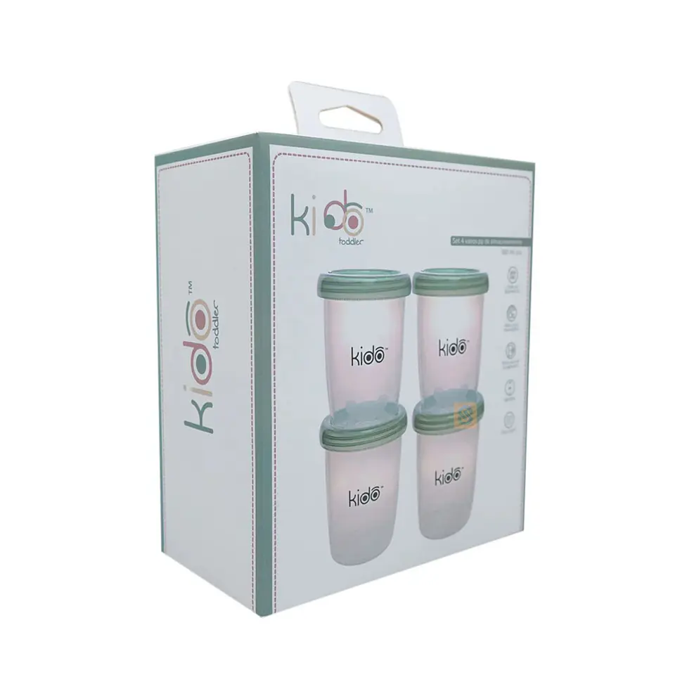 Set 4 Vasos PP Kido 180ml Reutilizables Porta Snack - PS 4