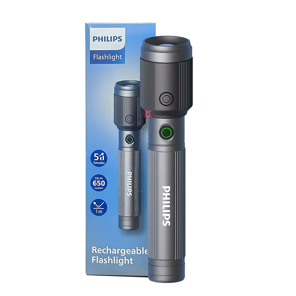Linterna Philips 650 lúmenes Recargable USB-C – PS 3