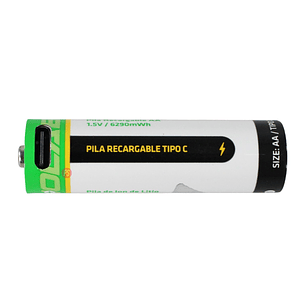 Pack 2 Pilas AA Recargables USB 6290mWh - PS