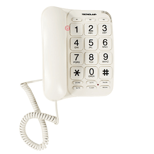 Teléfono Sobremesa 3 Teclas Rápidas con Memoria Blanco - PS