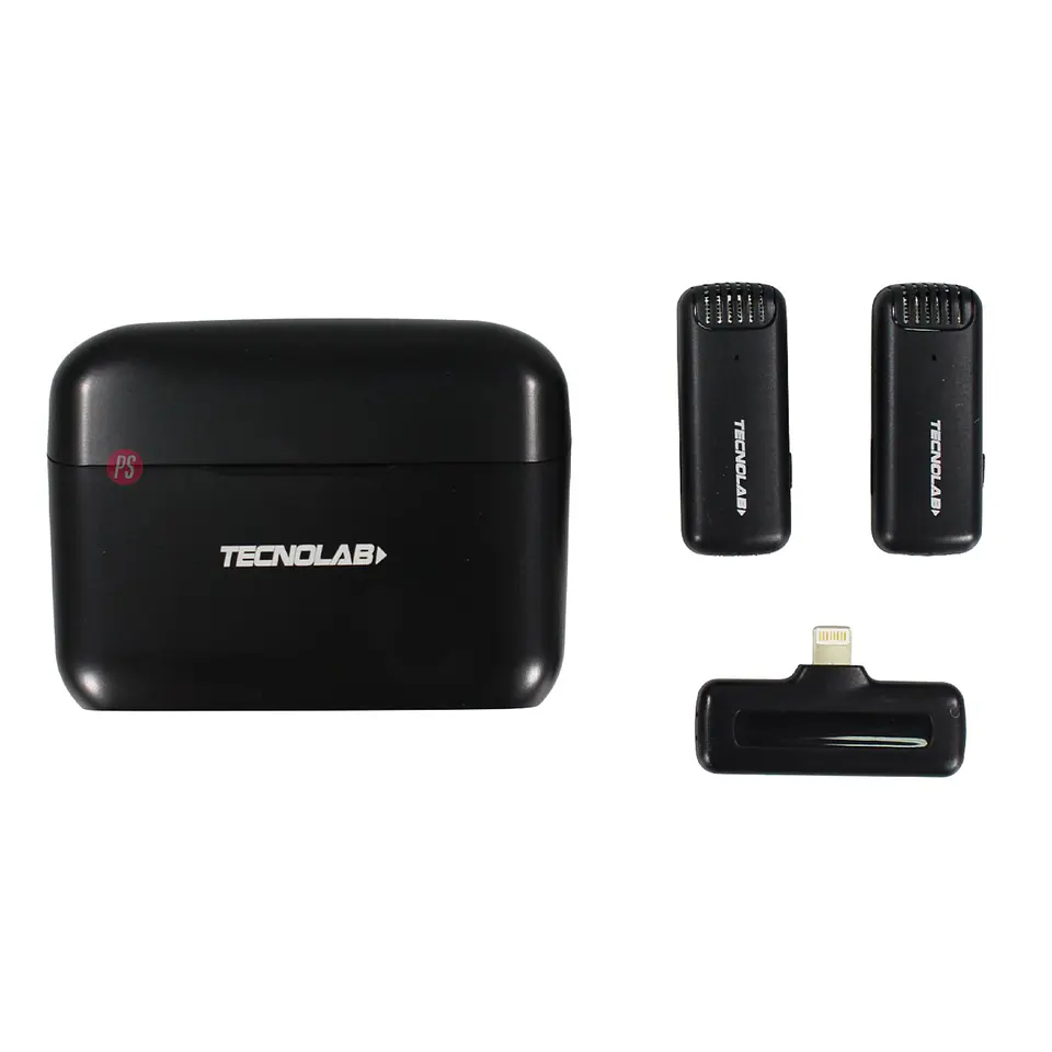 Kit Micrófonos Duales Lavalier Inalámbricos 25mts HD - PS 1