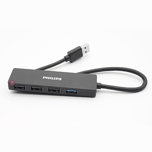Hub Philips 4 Puertos USB 3.0 Alta Velocidad 5Gbps - PS
