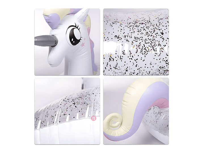 Flotador Unicornio 70cms con Brillos Fantásticos - PS 4