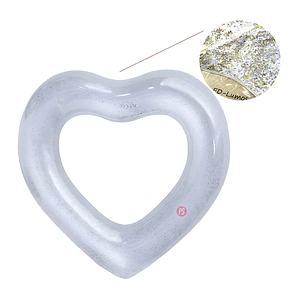 Flotador Corazón Plateado 90cms Amor y Diversión - PS