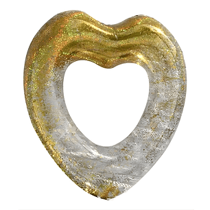 Flotador Corazón Dorado 90cms Brilla en el Verano - PS