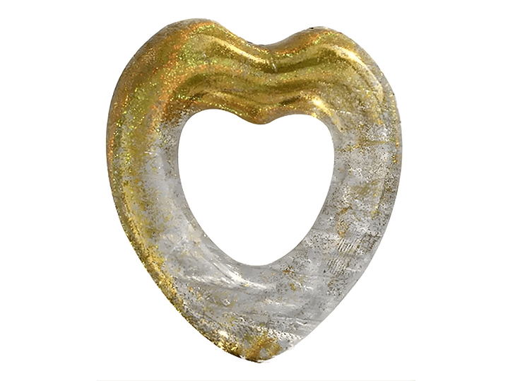 Flotador Corazón Dorado 90cms Brilla en el Verano - PS 1