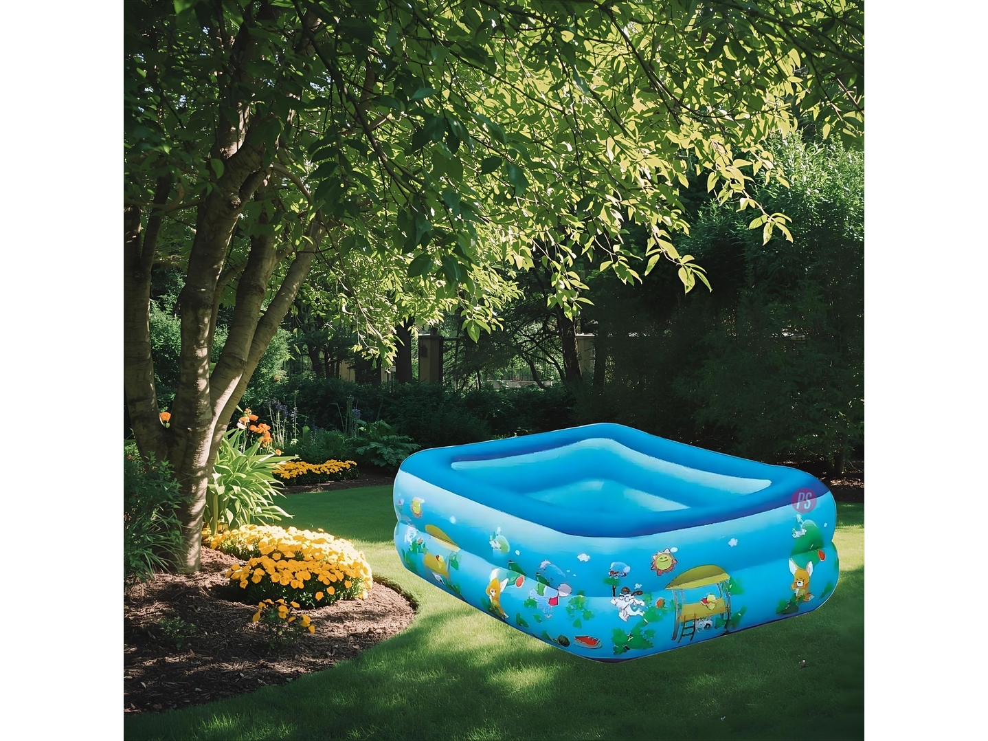 Piscina Inflable Rectangular 120x90cms ¡Diversión Segura! - PS 2