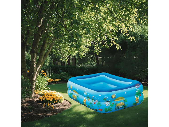Piscina Inflable Rectangular 120x90cms ¡Diversión Segura! - PS 2