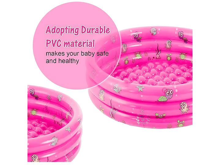 Piscina Inflable Infantil 90cms Diversión Segura - PS 3