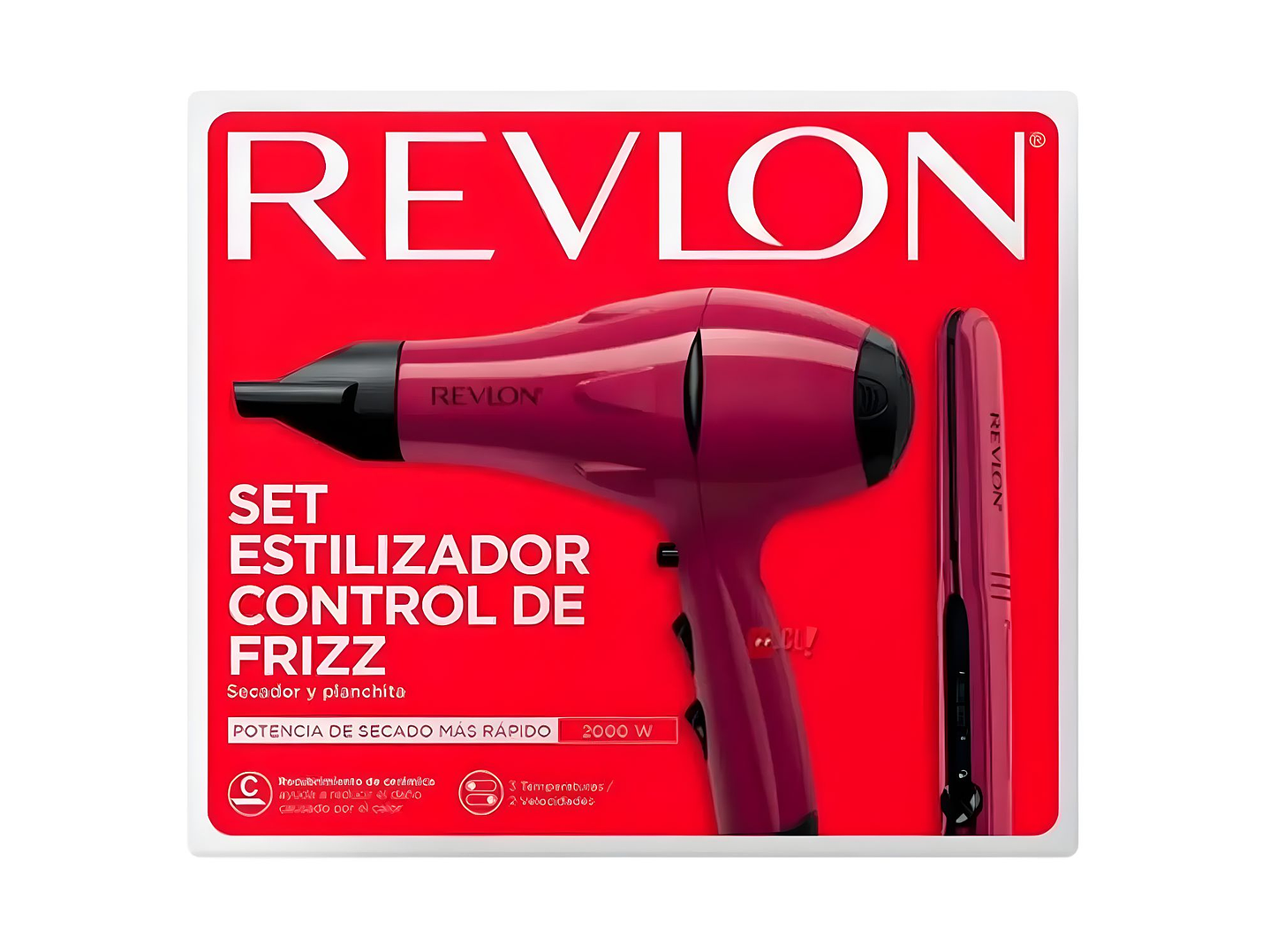 Secador + Alisador Cerámico Combo Revlon Viaje - PS 3
