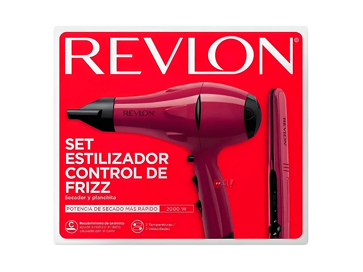 Secador + Alisador Cerámico Combo Revlon Viaje - PS 3