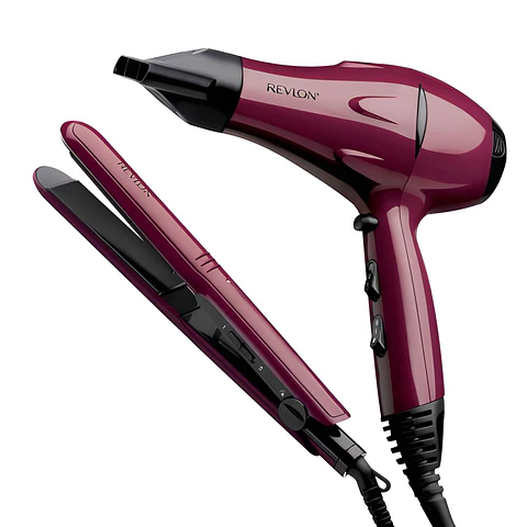 Secador + Alisador Cerámico Combo Revlon Viaje - PS