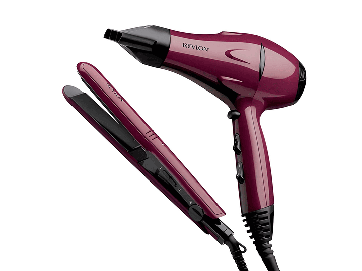 Secador + Alisador Cerámico Combo Revlon Viaje - PS 1