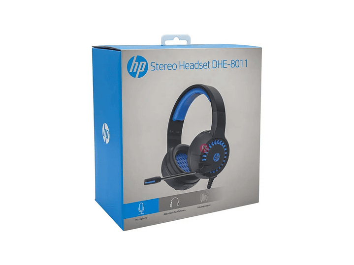 Audífonos Gamer HP Dhe-8011 LED Azul Micrófono Pro - PS 3