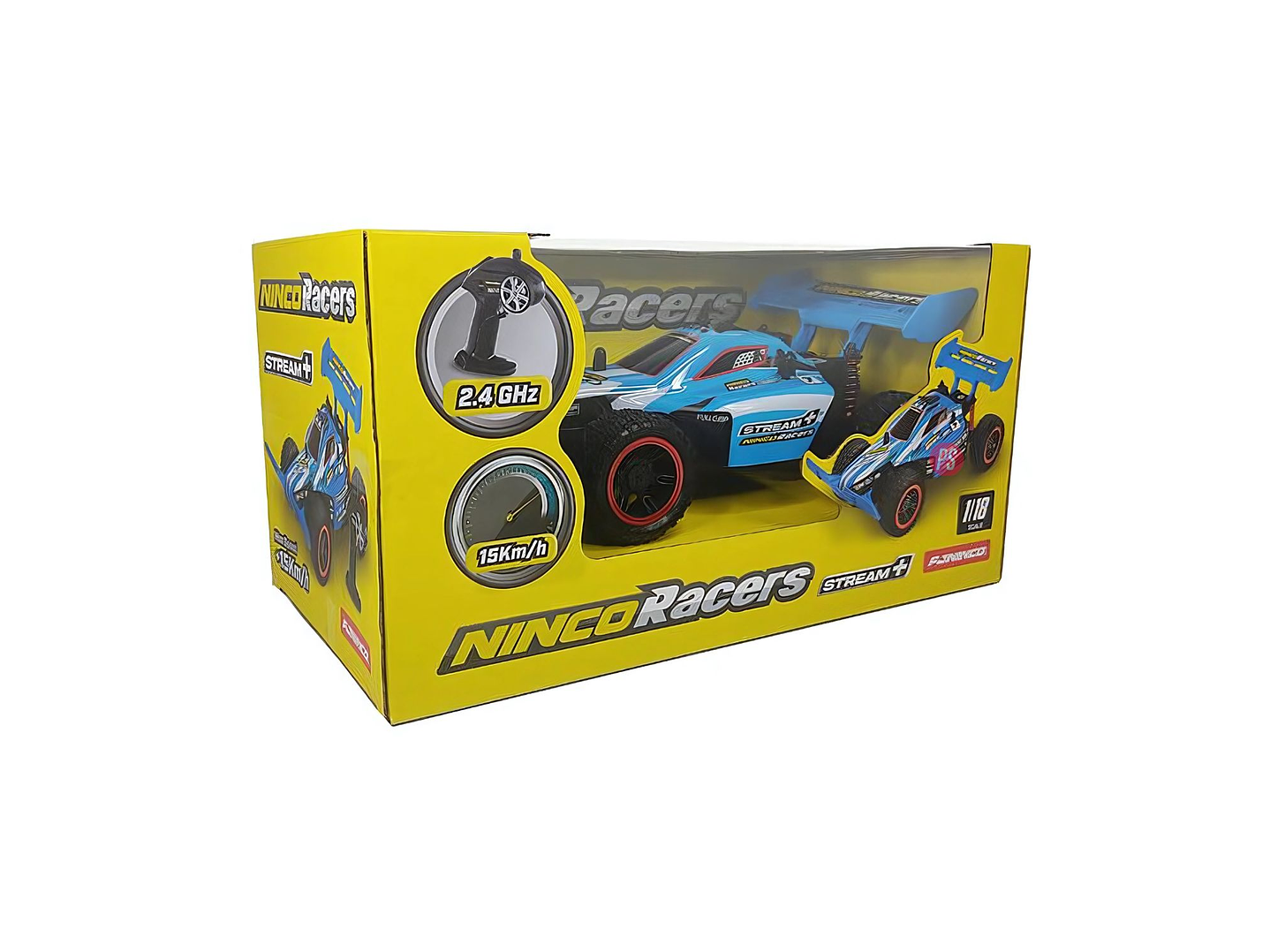 Auto RC Buggy 1:18 Stream+ 2.4Ghz Todo Terreno Azul - PS 6