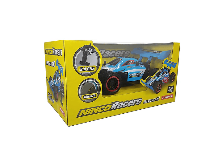 Auto RC Buggy 1:18 Stream+ 2.4Ghz Todo Terreno Azul - PS 6