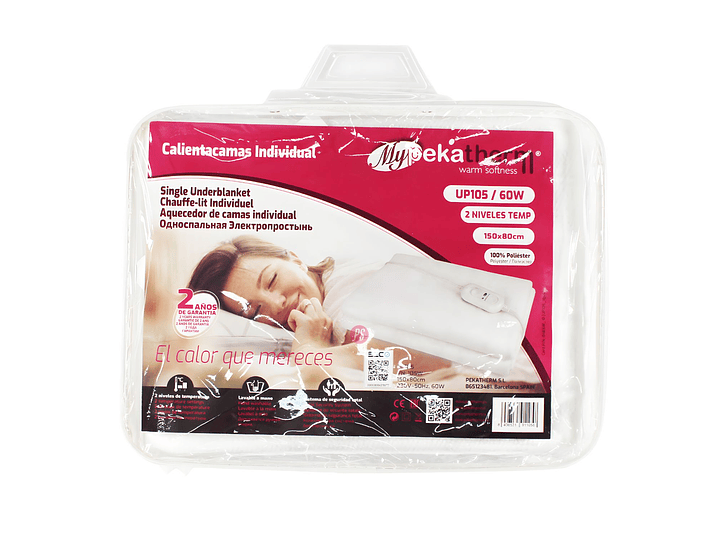 Calientacamas 1 Plaza Poliéster con Regulador - PS 5