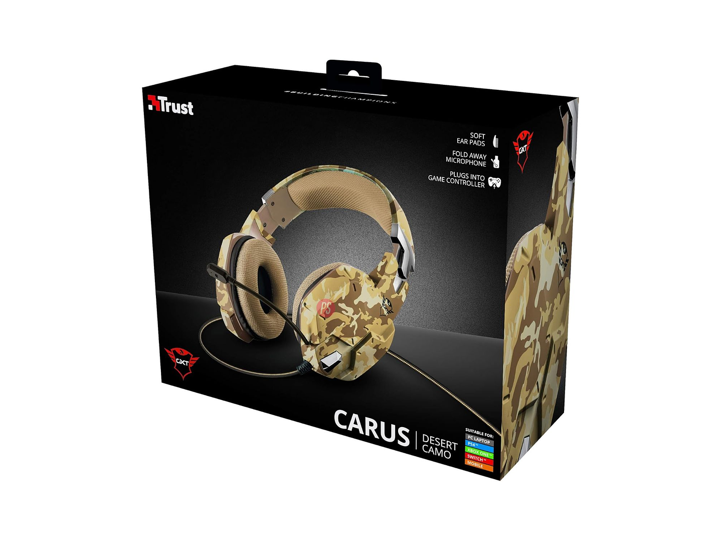 Audífonos Gamer Trust GXT 322D Carus Sonido Pro 50mm - PS 5