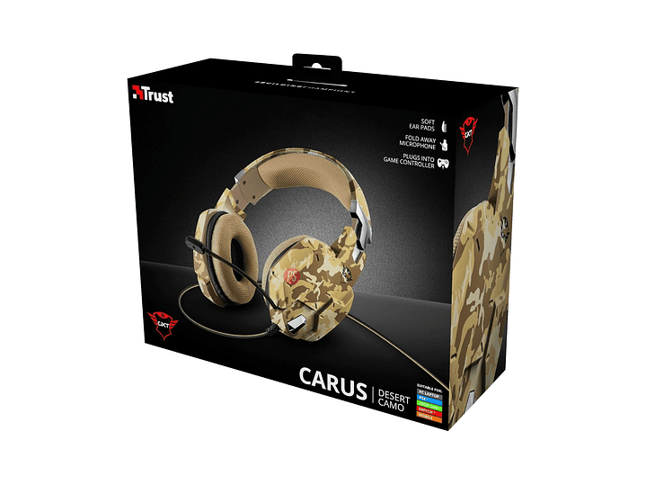 Audífonos Gamer Trust GXT 322D Carus Sonido Pro 50mm - PS 5