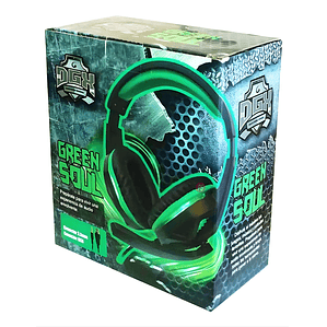 Audífonos Gamer DGX Green Soul Sonido Pro + Luz Verde - PS