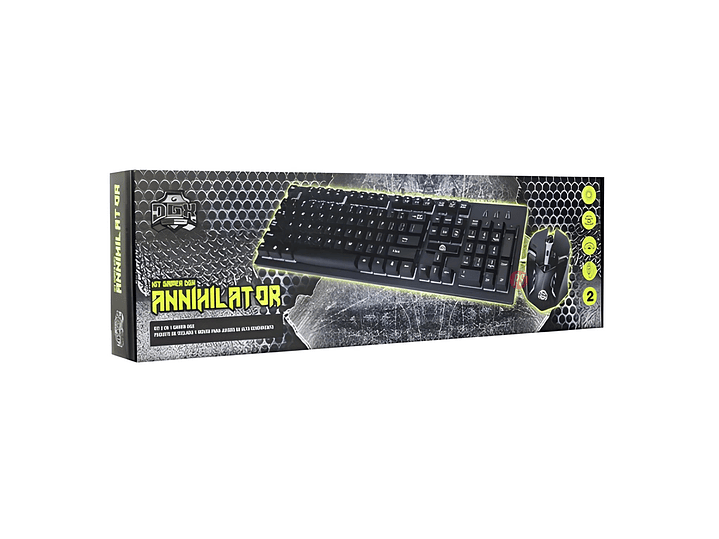 Combo Gamer Annihilator DGX Teclado + Mouse RGB Pro - PS 4