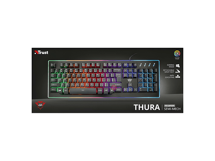 Teclado Gamer Trust GXT 860 Thura RGB Semimecánico - PS 5