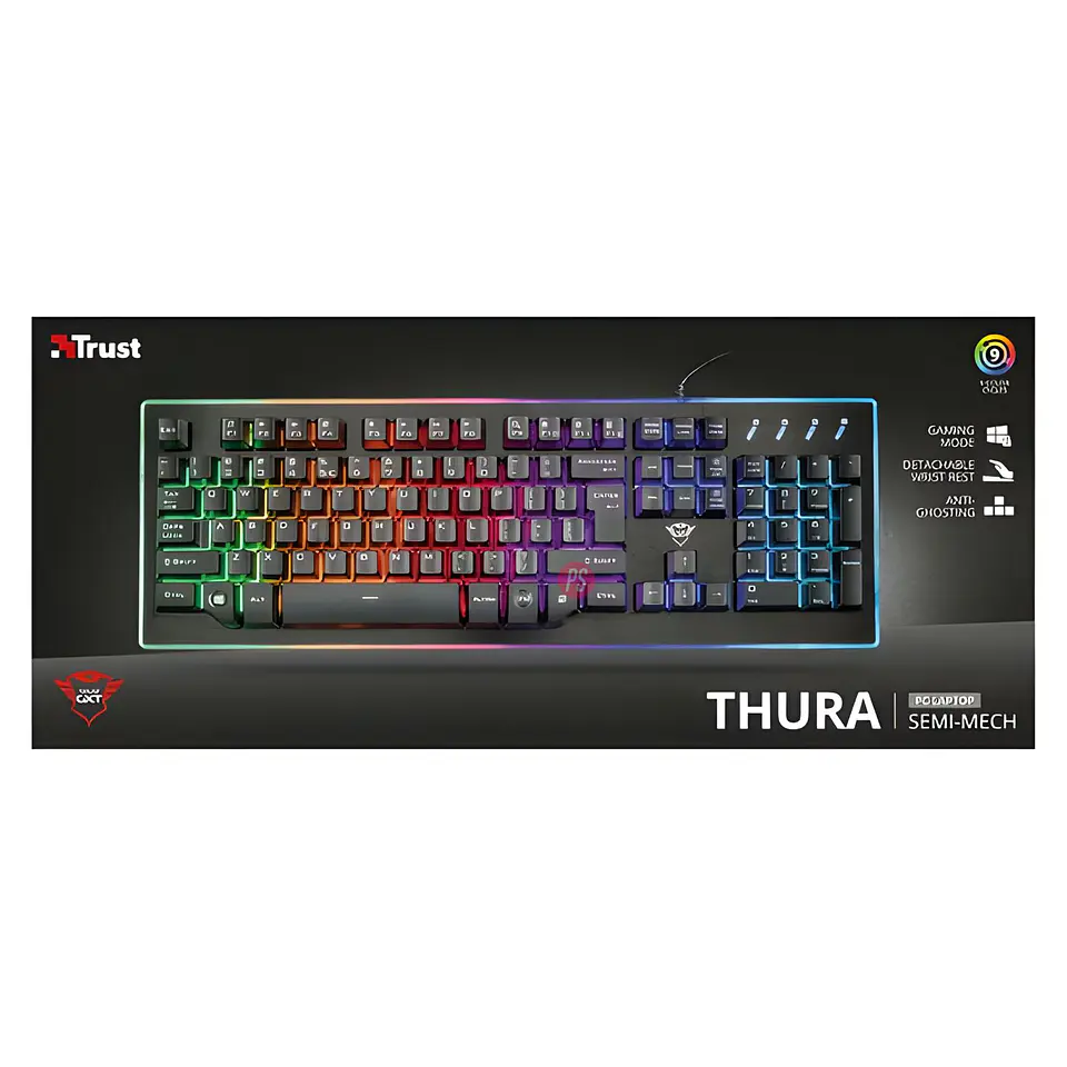 Teclado Gamer Trust GXT 860 Thura RGB Semimecánico - PS 5