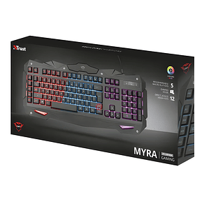 Teclado Gamer Trust GXT 840 Myra LED con Macros - PS