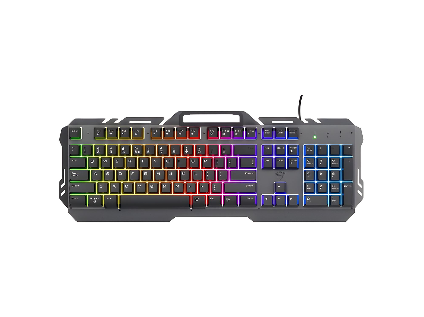 Teclado Gamer Trust GXT 853 Esca LED Rainbow Metálico - PS 1