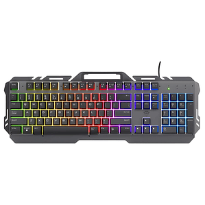 Teclado Gamer Trust GXT 853 Esca LED Rainbow Metálico - PS