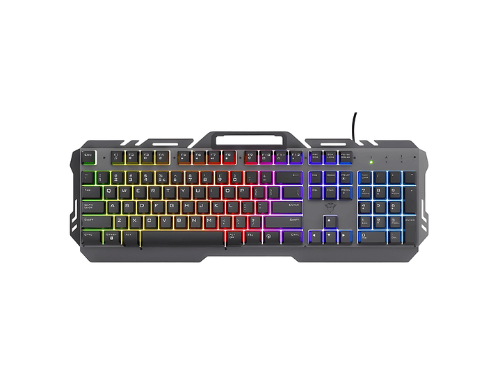 Teclado Gamer Trust GXT 853 Esca LED Rainbow Metálico - PS 1