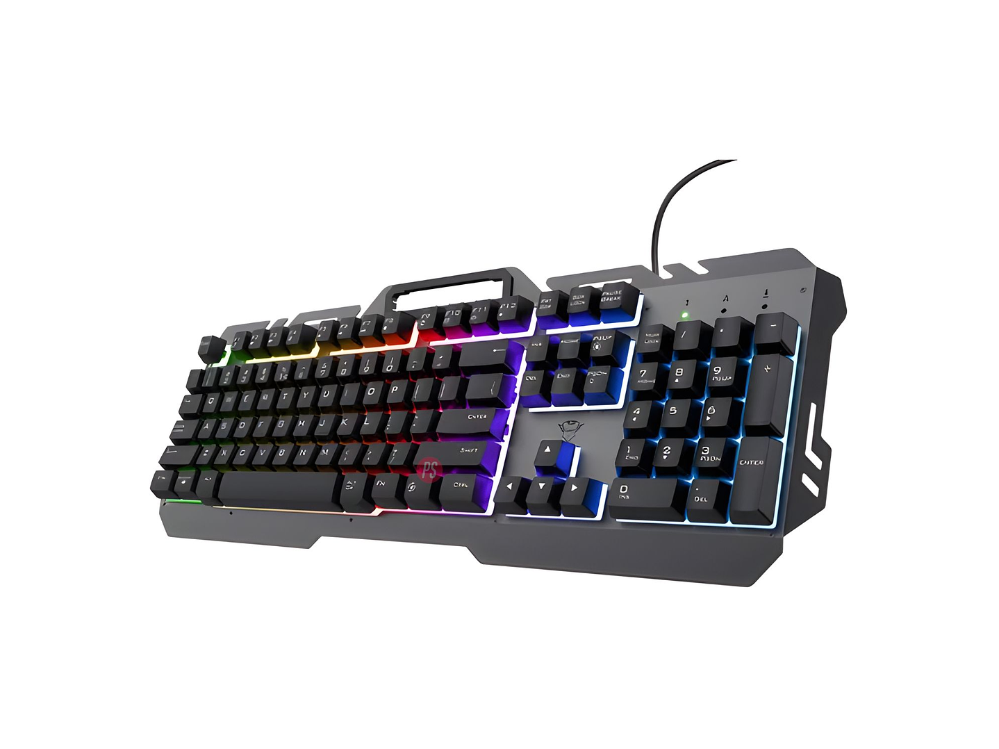 Teclado Gamer Trust GXT 853 Esca LED Rainbow Metálico - PS 3