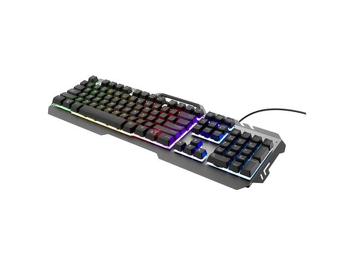 Teclado Gamer Trust GXT 853 Esca LED Rainbow Metálico - PS 4